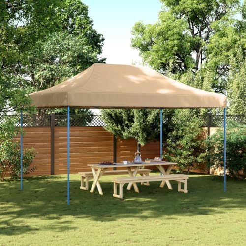 Tente de fête pliable pop-up beige 4x3m XJBTBA pour camping et jardin