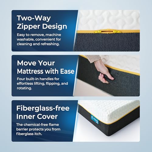 Image of Firm King Mattress 14 Inch, King Memory Foam Mattress in a Box with Cooling Tencel Cover, Firm King Bed Mattress for Back Pain Relief, CertiPUR-US Certified, Foam Made in USA