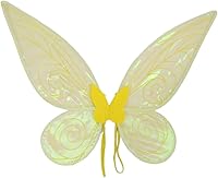 Vista 7 de Alas de hada para adultos, alas de princesa transparentes brillantes, alas de ángel, ideales para disfraz de Halloween, color blanco