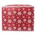DII Christmas Storage Containers Collection Zippered with Dividers, Ornament; Large, 16x16x13, Snowflakes