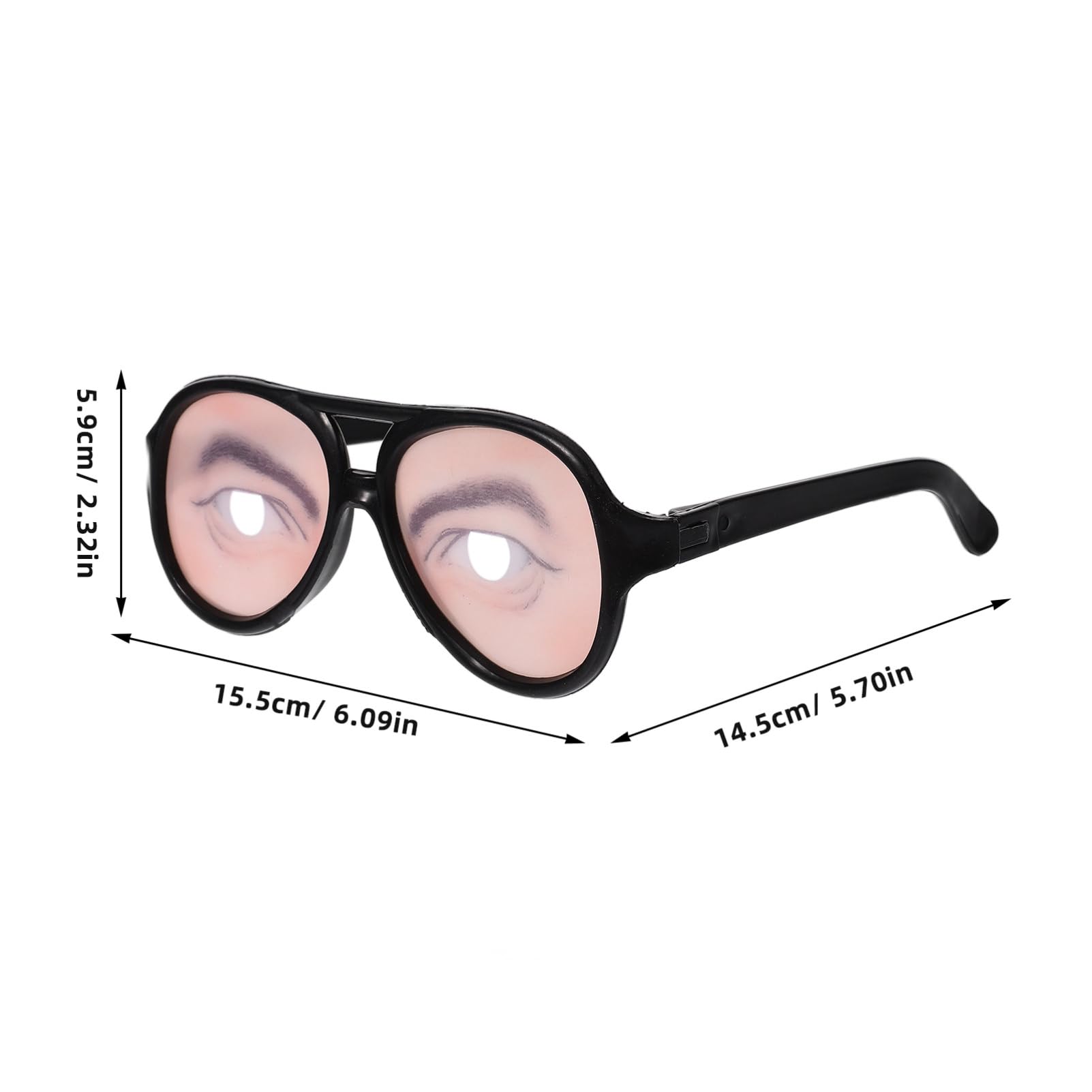 KESYOO 6pcs Party Glasses Weird Crazy Clear Festival Prop Glasses Halloween Eyeglasses Halloween Costume Glasses Halloween Elements Eyeglasses Halloween Costume Eyeglasses LED Black