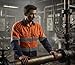 Just In Trend High Visibility Hi Vis Reflective Safety Work Shirts (Small, Orange/Navy Blue)