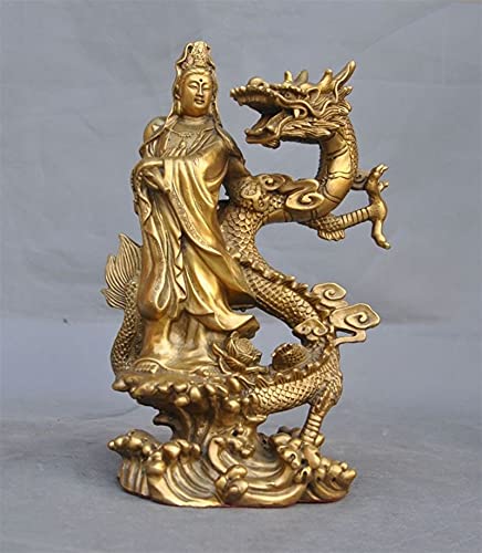 Statue GuanYin déesse bouddhisme en laiton pour harmoniser la maison