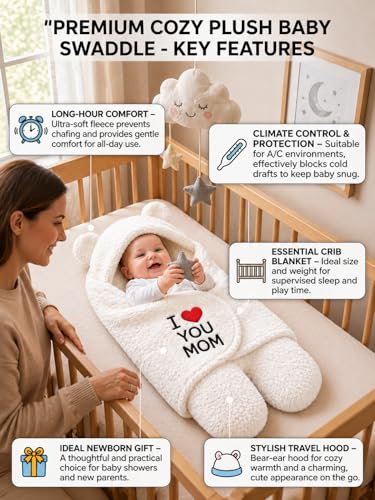 Image of BRANDONN Baby Blanket Newborn Gift Pack of Swaddle Wrapper, 0-9 Months, Length 68 cm x Width 68 cm