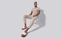 Neeman's Squooshy Slides for Men | Cushioned & Comfortable Flip Flops for Men | Everyday Comfort, Flexible and Breathable | Ivory/Brown UK12 gallery image
