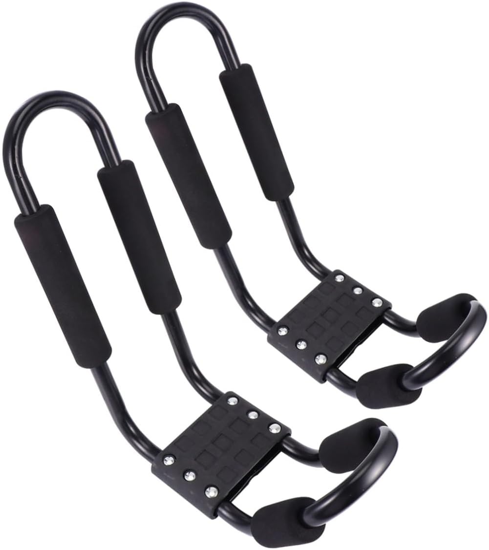 Detachable Kayak Roof Rack for SUV Car Roof Frame Luggage Shelf 2pcs Set Black Kayak Carrier Suitable for Canoe and Outdoor Sports Transport