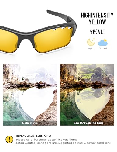 Image of BLAZERBUCK Replacement Lenses & Sock Kit for Oakley Flak Jacket XLJ OO9009 Sunglass