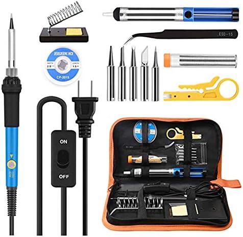 Soldering 60W 110V / 220V Electric Soldering Iron Wire Tweezers Temperature Gun Set KitSoldering Toolkit for Electric Soldering Iron - (Color: G set, Plug Type: AU)