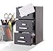 Produktbild Business Karte Aktenschrank Mini Desktop  22,9 cm High schwarz 3 Schublade Desktop Karte Halter für Visitenkarten (85 x 55 mm)
