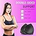 Metric USA Bra Pads - Triangle Push Up Bra Inserts with Bottom Padding (Black, A/B)