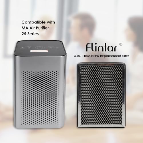 Flintar True HEPA Replacement Filter Set, MA-25 Compatible, 4-Filters
