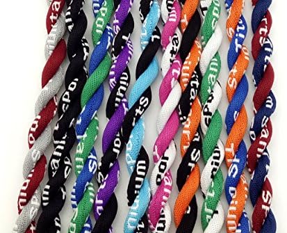 SEITG 20" Sport Style 2 Colors Fashion 2 Braided Rope Tornado Titanium Necklace Package of 10 Assorted