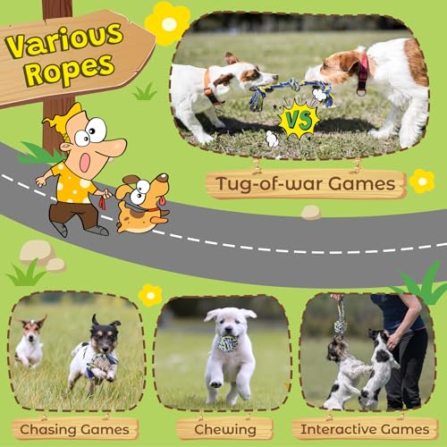 23 Pack Dog Toys for Small Dogs, Various Puppy Toys for Teething and Training, Include Colorful Ropes, Plush Squeaky Toys, Long-Lasting Chew Toys and Clicker 23 Pack Dog Toys for Small Dogs, Various Puppy Toys for Teething and Training, Include Colorful Ropes, Plush Squeaky Toys, Long-Lasting Chew Toys and Clicker