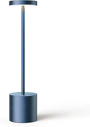SAKRINGT Cordless Table Lamps Rechargeable,6000mAh Portable Battery Operated LED Table Light for Restaurant Outdoor Blue