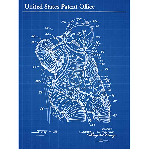 Krupp Goodrich High Altitude Flight Suit 1960 Patent Unframed Wall Art Print Poster Home Decor Premium