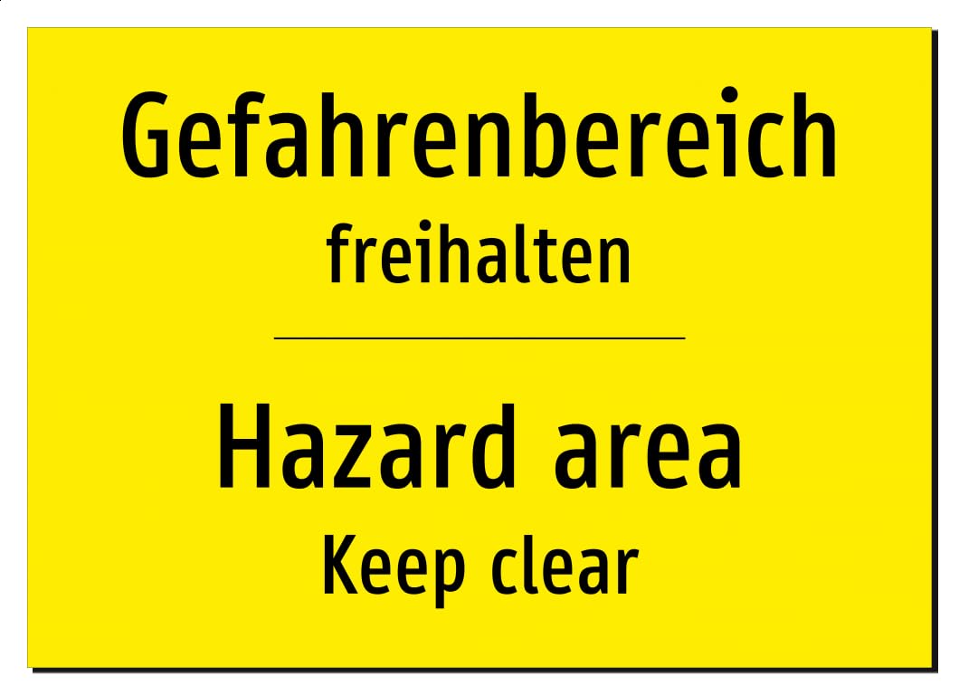 51282-DEEN-T-07 | Gefahrenbereich/Hazard area Schild | Deutsch