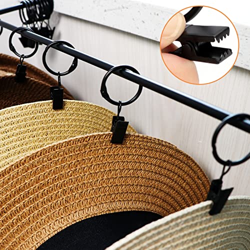 Caphont Hat Wall Rack Cap Organizer 2 Pack Baseball Hat Racks Display Holder With 24 Detachable Metal Clips Hooks Baseball Cap Display Wall Mounted #TOP2