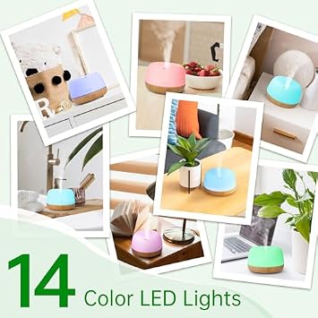 ASAKUKI 300ml Cool Mist Essential Oil Diffuser with 6 Masculine Scents Gentlemans Codes Fragrance Oils for Home, Office, Gift Use