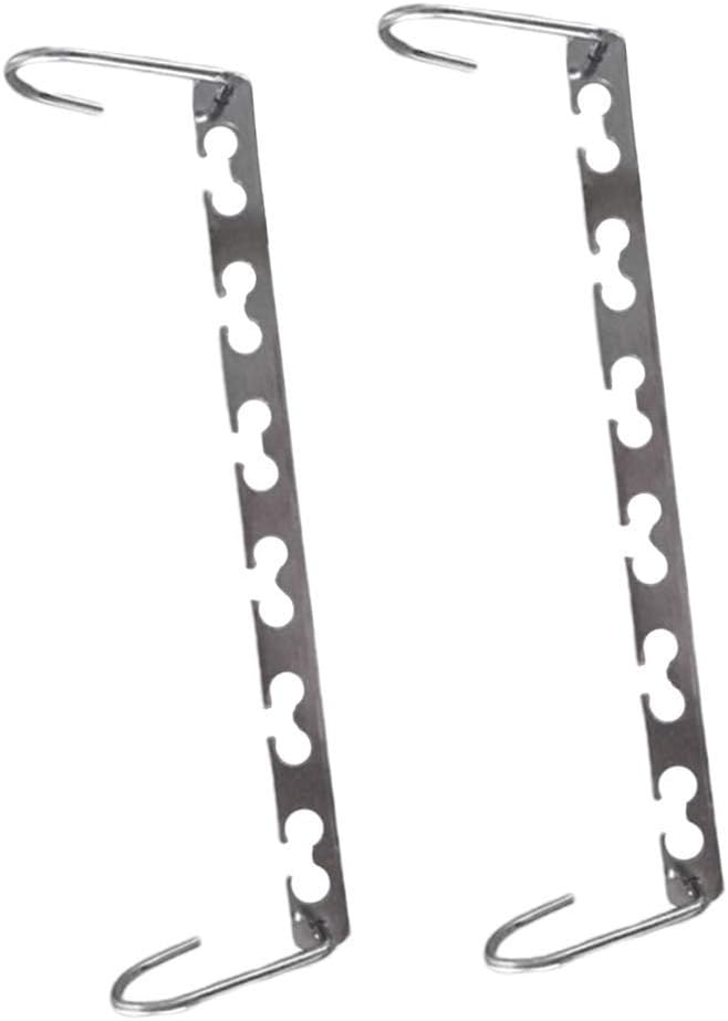 Coat Hangers,Clothes Organizer,Pack of 2 Metal Space-Saving Hangers Holder Wardrobe Organiser