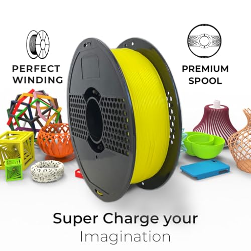 Image of NFIL3D 1KG Net ABS + Daffodil Yellow - 3D Printer Filament | Filaments for 3D Printer| 1.75mm| Accuracy - + /- 0.015mm |1000g 3D Filament, 250g Spool & 350g Packaging Weight (Total Weight 1.6KG)