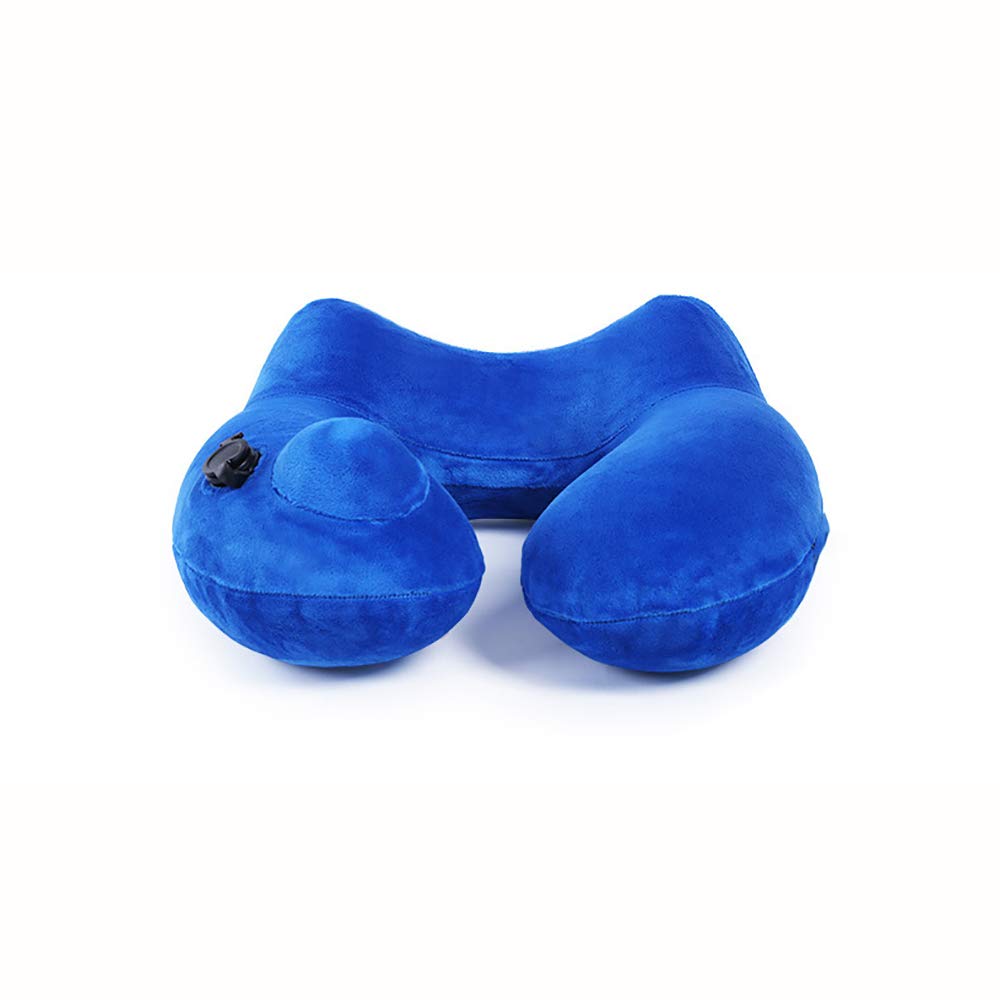YIKAY Travel Pillow Soft Velvet Neck Support Pillows For,Supports The Head,Neck And Chin in In Any Sitting Position,Best Gift for Flight,Blue