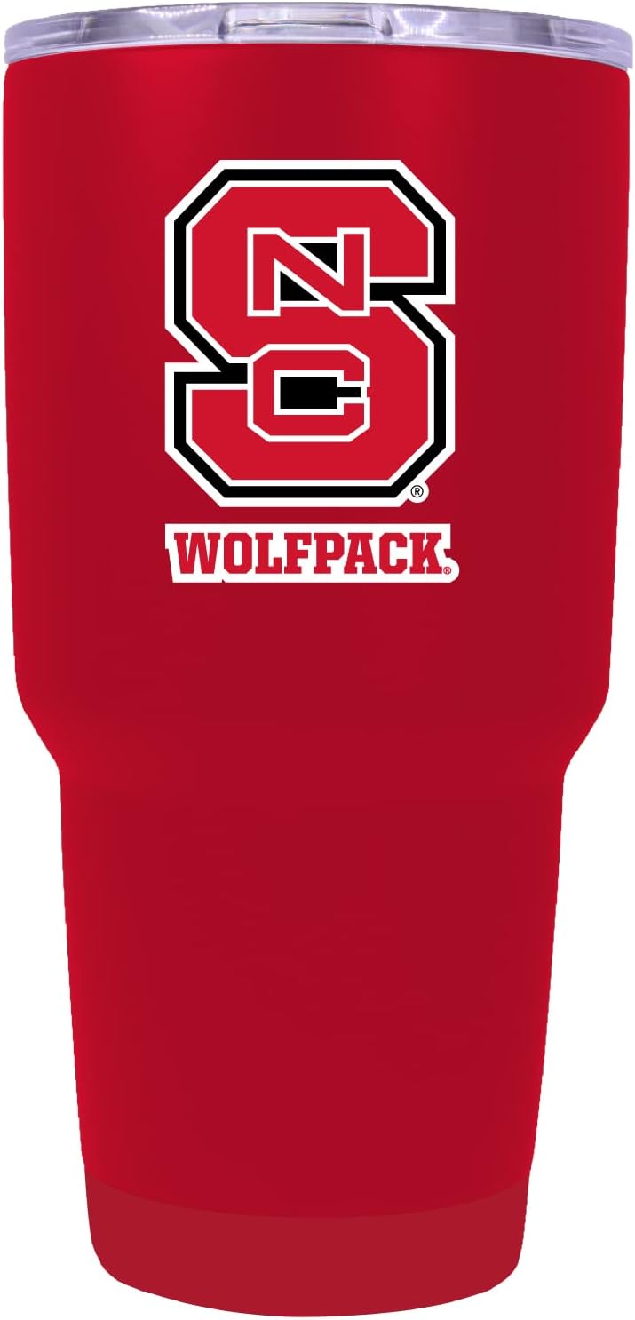 R and R Imports NC State Wolfpack 24 oz Insulated Stainless Steel Tumbler Red Officially Licensed Collegiate Product