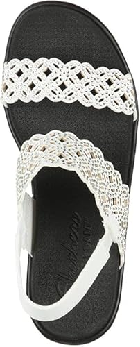 Skechers Skechers Cali Women's womens Rumble on - Sassy Dayz Wedge Sandal, White, 8 US