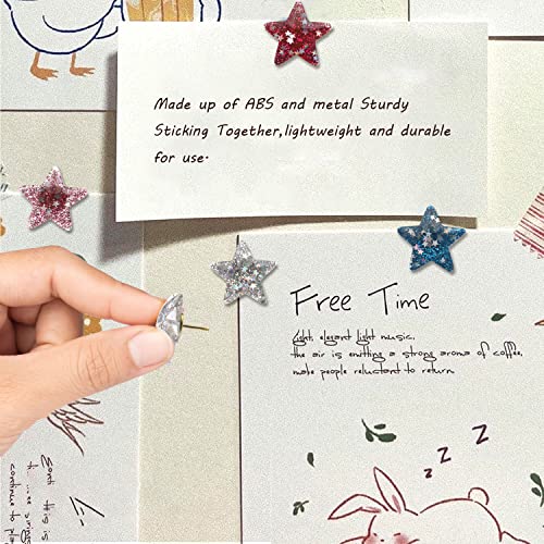 24 Pack Decorative Thumbtacks Creative Stars Shape Pushpins Drawing Pins For Feature Wall, Whiteboard, Corkboard, Photo Wall #TOP2