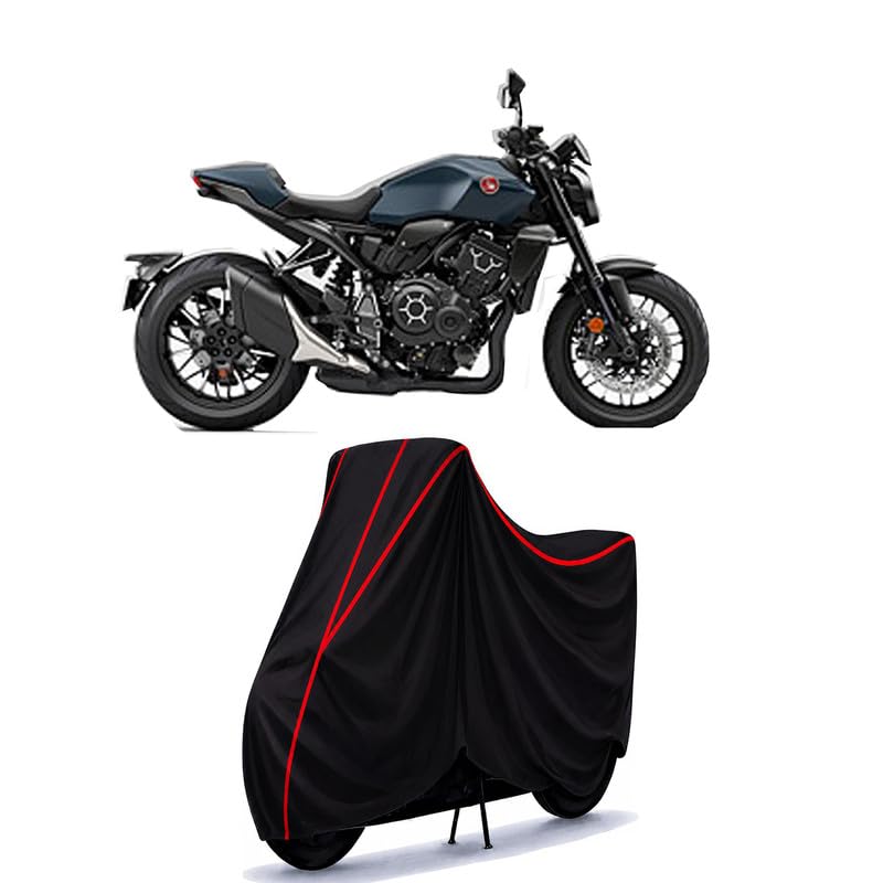 Image of CB 1000 R Water Resistant Bike Cover for All Motorcycles & Rain | Heavy Duty Taffeta Fabric | UV Protection, Dustproof, Scratchproof | All Weather Two Wheeler Body Cover with Elastic Bottom