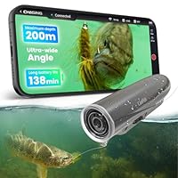 CanFish Unterwasser-Fotografie Angeln, tragbare Fischfinder HD 1080P, 136° Ultra-Weitwinkel, 200M/656FT ROV Wasserdichte Kamera für Boot und Meer
