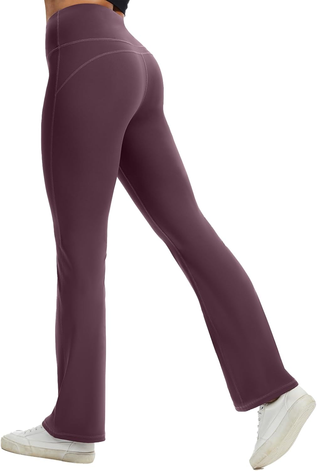Women's Buttery Soft High Waisted Yoga Leggings - Flare Bootcut Tummy Control Pants, Workout Leggings for Yoga Gym
