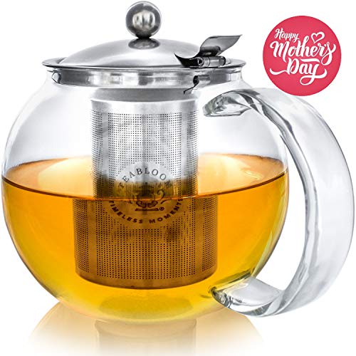 MOTHER'S DAY DEAL – Stovetop Safe + Lead-Free Glass Teapot Kettle – 40