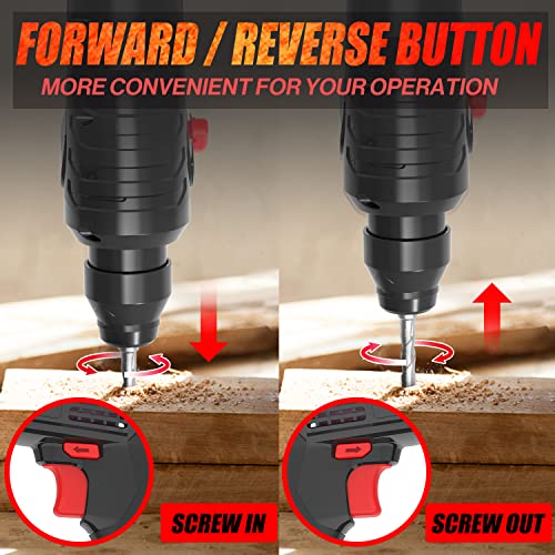 Powerland HD08 Akku-Bohrhammer 20 V Akku-Bohrhammer 3-in-1-Funktion mit 2.0 A Lion-Akku/Schnellladegerät Li-Ionen-Werkzeugsatz gutes Werkzeug für Zuhause in der Garage und im Freien – Bild 6