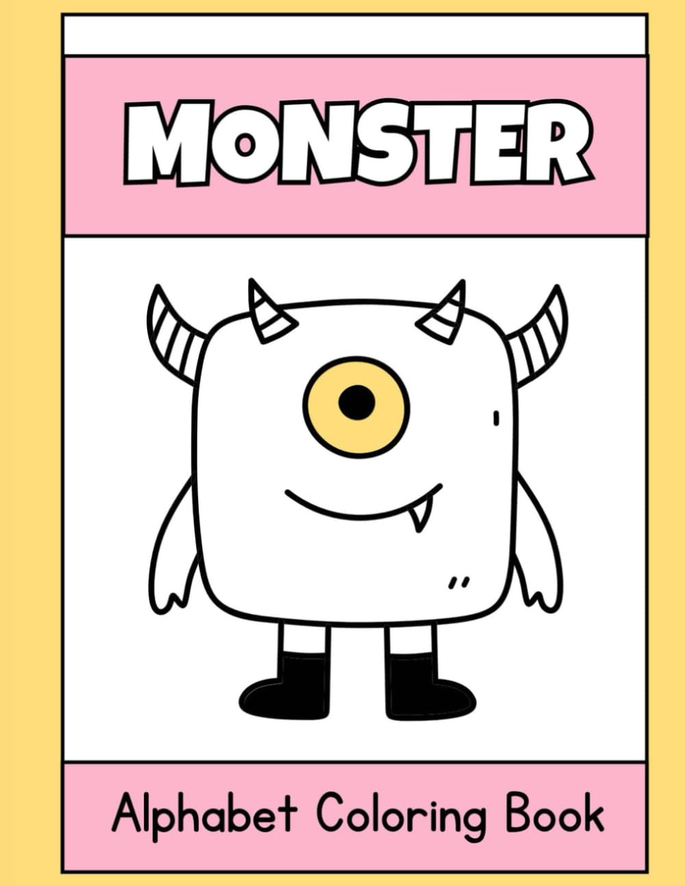 Mein großes MONSTER Alphabet Malbuch: Lustig Englisch lernen auf 26 Seiten (A4)