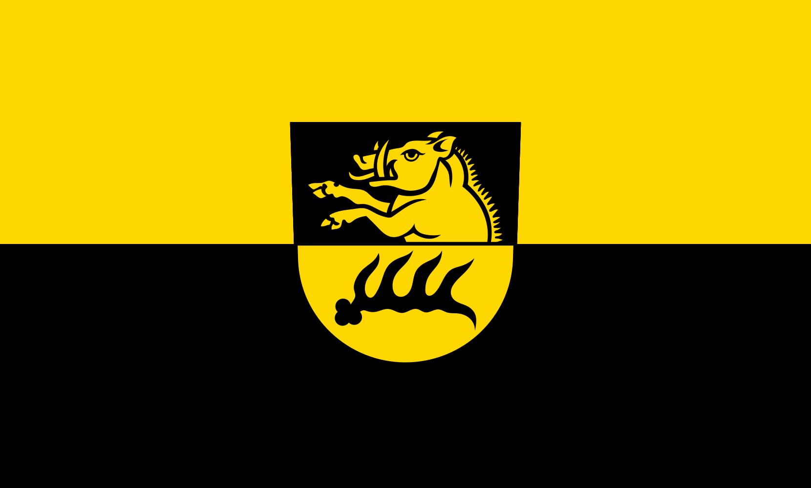 Drapeau paysage Eberstadt haut de gamme format 90x150cm 1.35m²