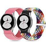 【Ajuste de elasticidad】Banda elástica compatible con samsung watch 4 classic hecha de nailon de alta calidad con diseño tejido a mano. correas reloj viceroy hace que el tejido correas reloj viceroy sea elástico y resistente al sudor, fácil y cómodo de usar como alternativa, el material de nailoncorreas reloj viceroy es extremadamente duradero, no se deforma fácilmente y es cómodo de usar