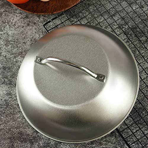 Stainless Cooking Pan Lid Steel Pot Cover 9- Inch Pot Cove Melting Dome Lid Steam Basting Cover Kitchen Cookware Pan Cover Lid Accessories Stainless Steel Pan Lid (Silver) #TOP5