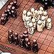 CHEYLIZI Mittelalterliches Schach-Set – Wikingerschach-Set, Holz Wikinger Schachfiguren Hnefatafl Wikinger Schach Set für Erwachsene/Kinder, Schachbrett: 22 x 22 cm, Braun