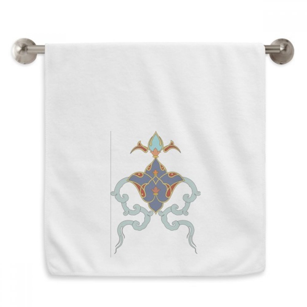 Serviettes moelleuses haut de gamme motif floral moderne blanc