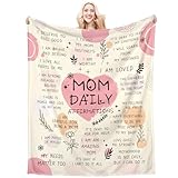 Mom Birthday Gifts, Mom Throw Blanket from Son Daughter, Mothers Day Presents, First Time Mommy Gifts for Women, Easter Pregnant Wife Gift from Husband, New Mommy Gift Soft Flannel Blanket 50'*60'