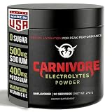 Carnivore Electrolytes Unflavored Keto Electrolytes Powder, 90 Servings - Daily Electrolyte...