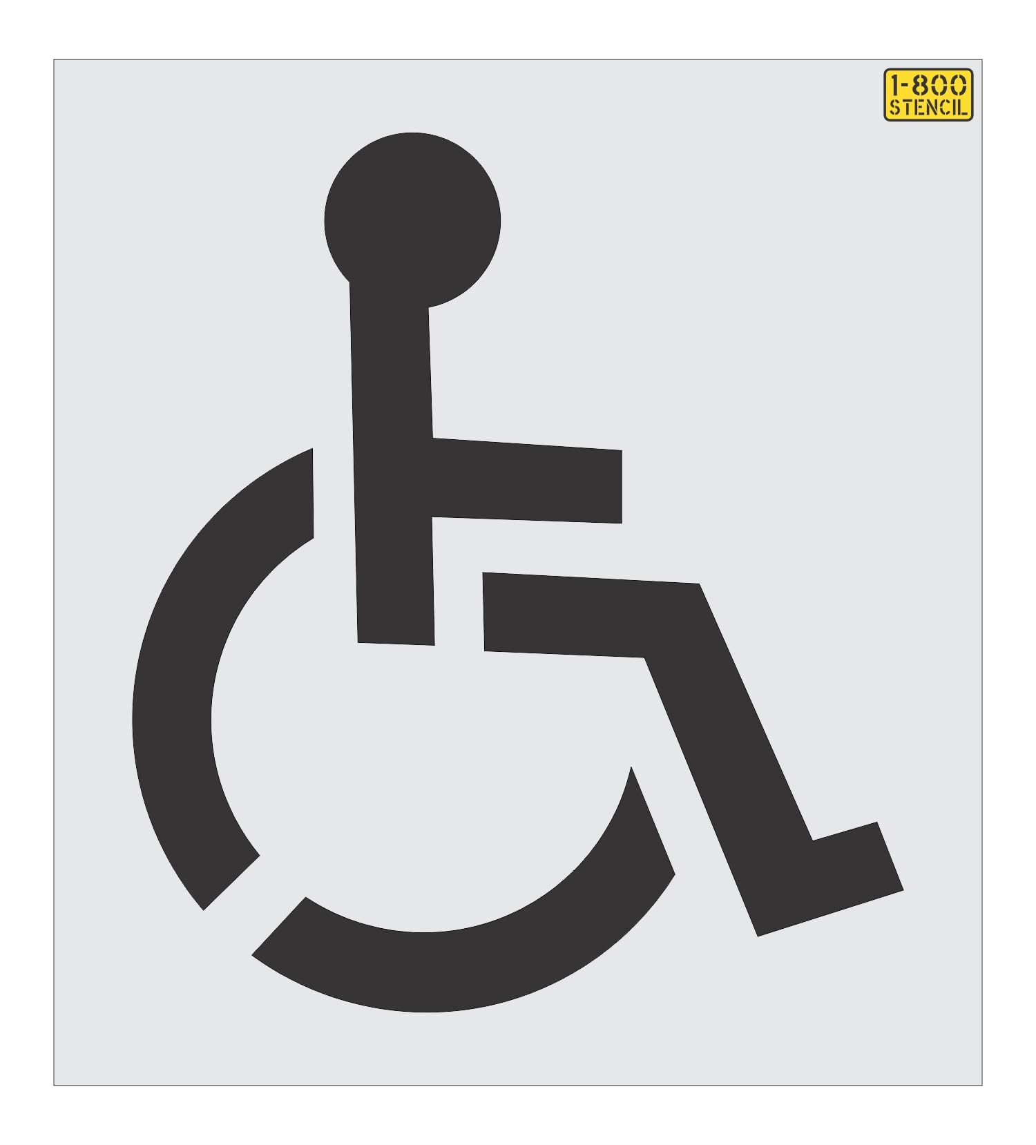 36" Handicap Stencil - 1/16" (.063") Light-Duty LDPE