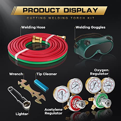 Oxy Acetylene Torch Kit Oxygen Gas Welding Cutting Brazing Kit Portable