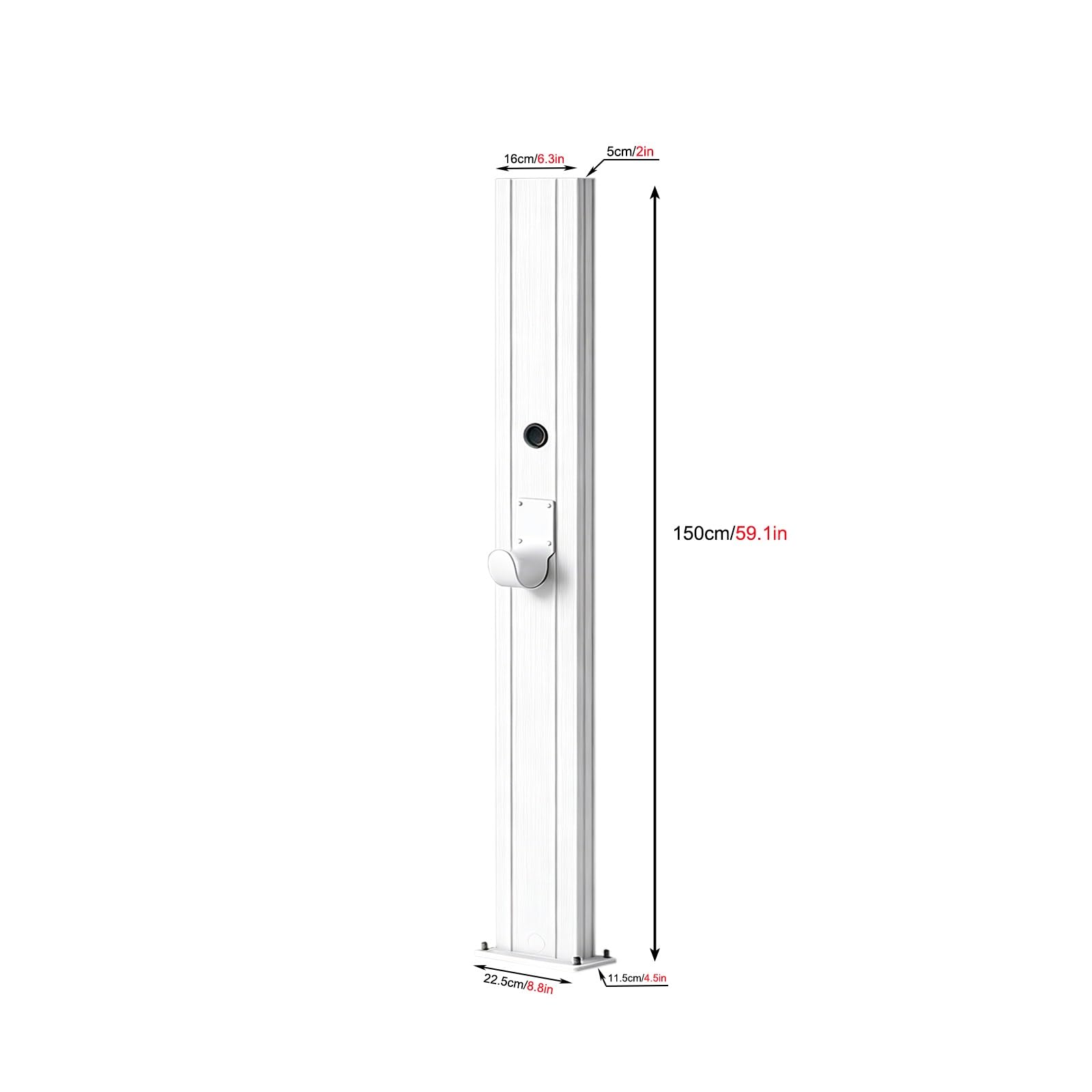 Colonna di Ricarica, Piedistallo per Connettore Caricabatterie EV,Struttura in Acciaio Zincato Addensato con Ganci,Impermeabile for Esterni e Antiruggine(White)
