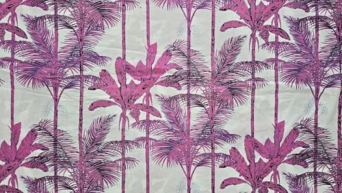 Tissu en coton arbre magenta blanc 18m : la solution textile pour grands tapis