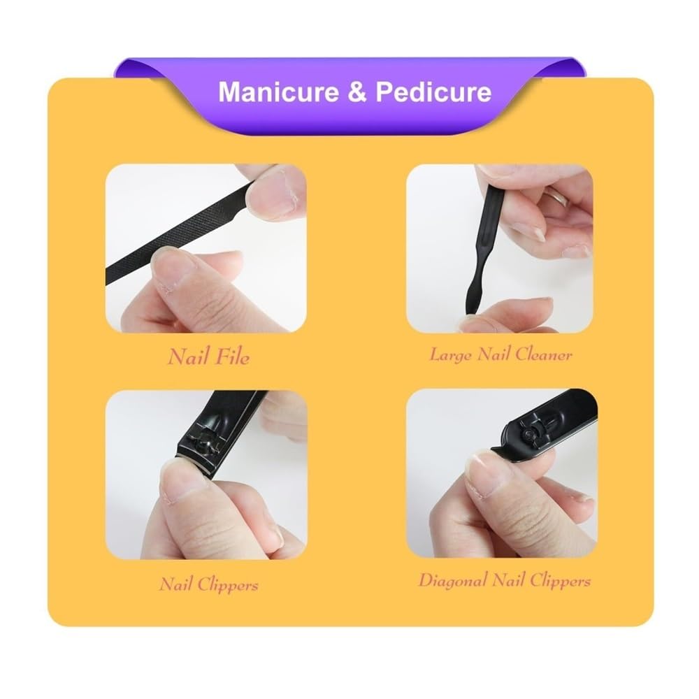 Nagelknipser, professionelles 8-in-1-Maniküre-Set, Nagelknipser für Reisen und Zuhause