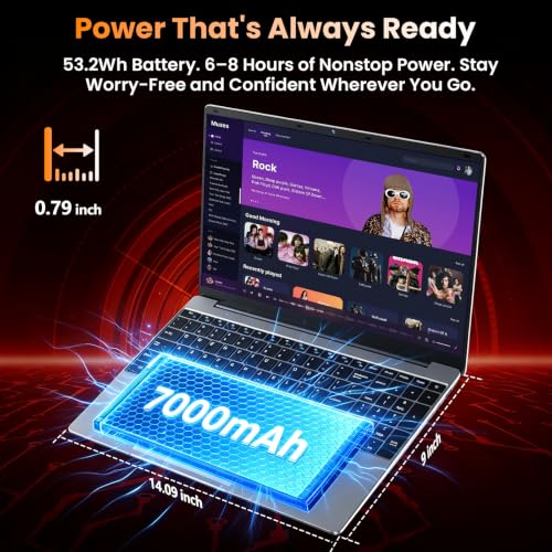 Image of 15.6 inch FHD IPS Student Laptop, AI Assistant Included, Office 365