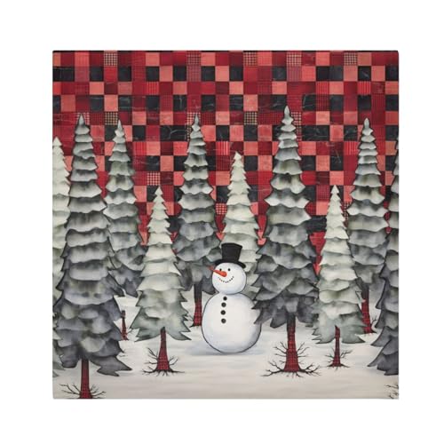 Servilletas de tela navideñas multicolor 20x20 pulgadas pack 6 miniatura 1