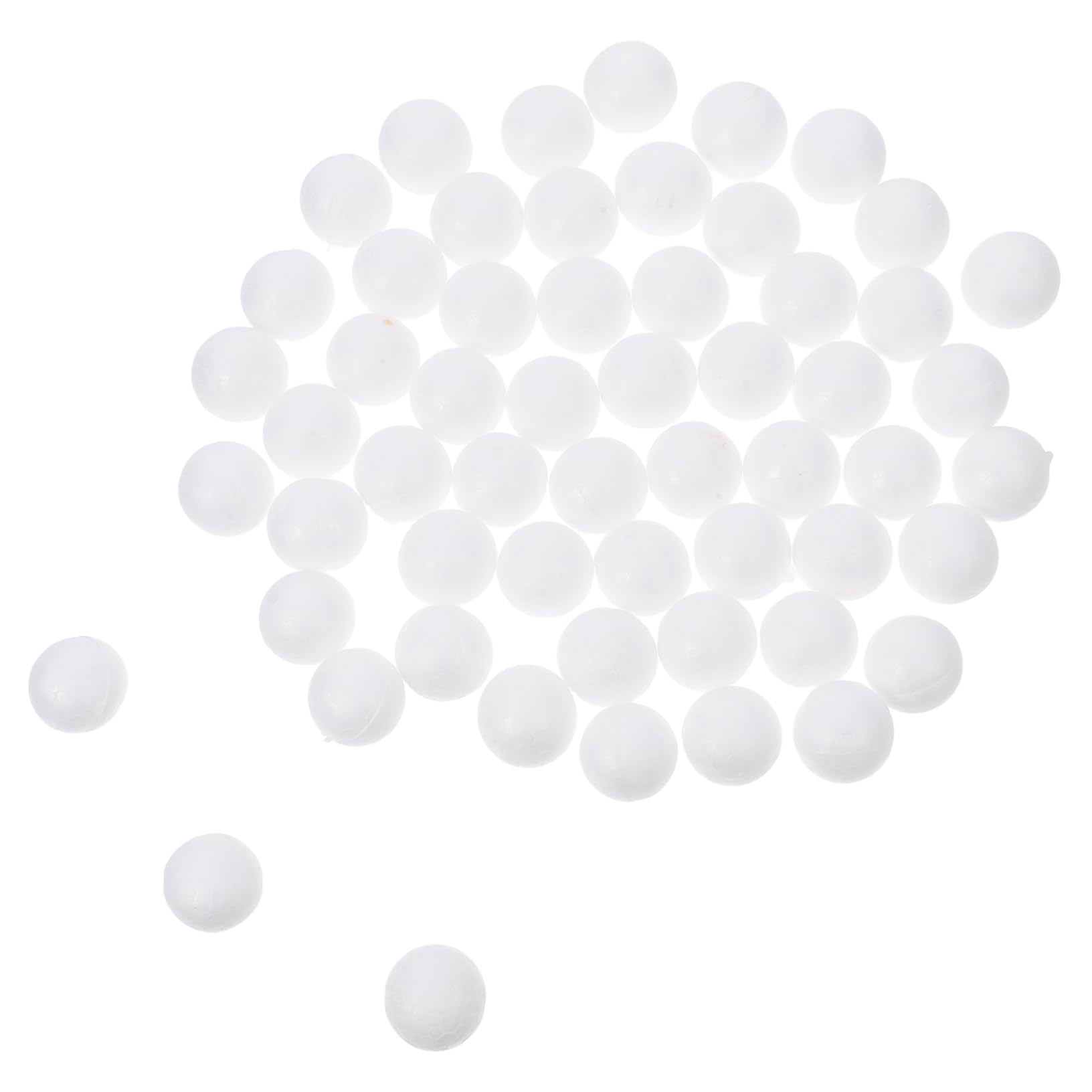 Sfere Artigianali in Polistirene Bianco 50 Pezzi Rotonde