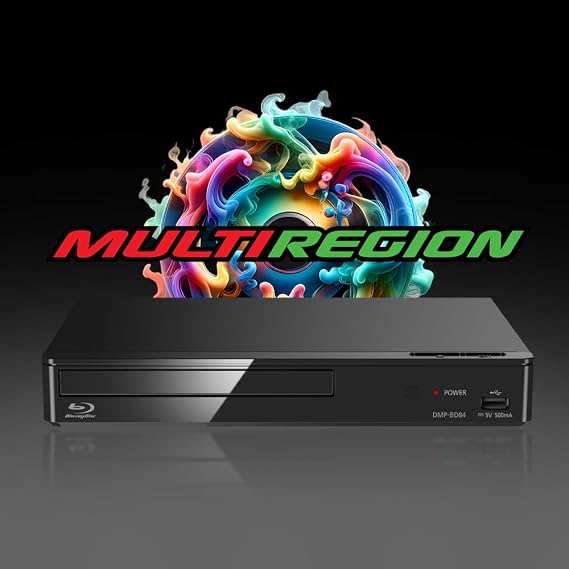 Blu-ray Player DMP-BD84 2D - LAN (No WiFi) All Zone Code Free Regions A, B & C DVD Regions 1-8 - DMP-BD84